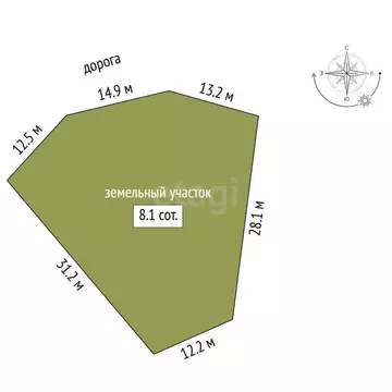 Участок в Украинка, Крутая улица (8.05 м)