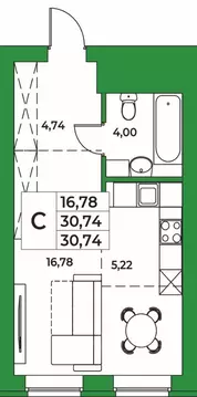 1-к кв. Башкортостан, Уфимский район, Зубовский сельсовет, с. Зубово ...