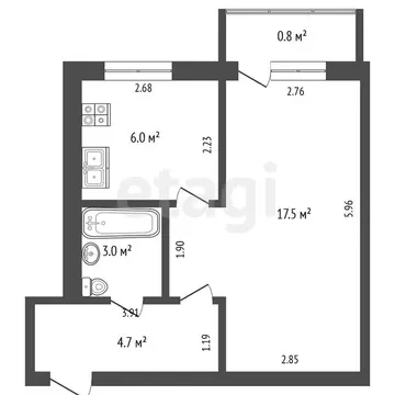 1-комнатная квартира: Стерлитамак, Волочаевская улица, 15 (32 м)