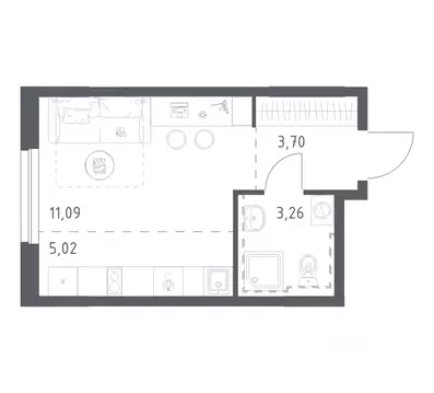 Студия Башкортостан, Уфа Дема жилрайон, Новая Дема жилой комплекс, ...