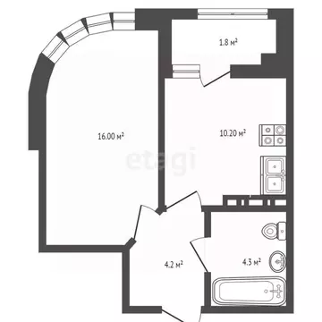 1-к кв. Ростовская область, Ростов-на-Дону ул. Бориса Слюсаря, 23с2 ...