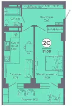 2-к кв. Ростовская область, Ростов-на-Дону Левенцовский мкр, ...