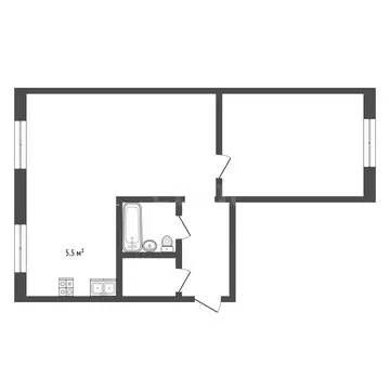 2-комнатная квартира: Рыбинск, Волжская набережная, 171 (44.1 м)