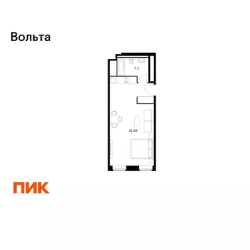 Студия Санкт-Петербург просп. Энергетиков, 6 (36.89 м)