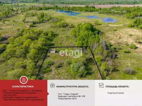 Участок в Хабаровский край, Комсомольский район, Озерное СНТ  (8.0 ...