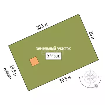 Дом в Омск, территория СОСН Нефтяник, 899 (20 м)