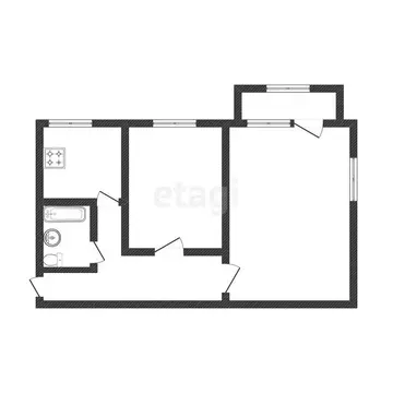 2-комнатная квартира: Иркутск, Куликовская улица, 7 (43.1 м)