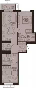 2-к кв. Свердловская область, Екатеринбург Вокзальный жилрайон,  ...