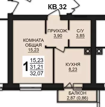 1-к кв. Ивановская область, Ивановский район, Богданихское с/пос, д. ...