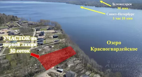 Участок в Ленинградская область, Выборгский район, Полянское с/пос, ...