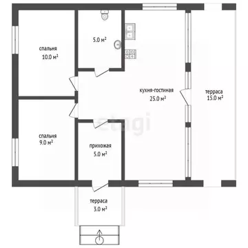 Дом в Калужская область, Ферзиковский район, Грабцево с/пос, Деревня ...