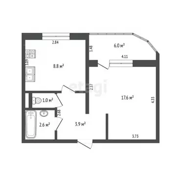 1-к кв. Пермский край, Пермь Пихтовая ул., 42 (34.1 м)