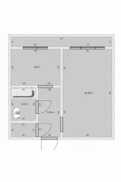 1-к кв. Ярославская область, Рыбинск Нобелевская ул., 25 (32.0 м)