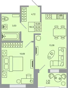 1-к кв. Ленинградская область, Всеволожский район, пос. Бугры Стороны ...