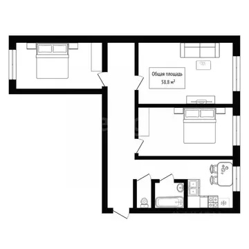 3-к кв. Алтай, Горно-Алтайск Коммунистический просп. (58.8 м)
