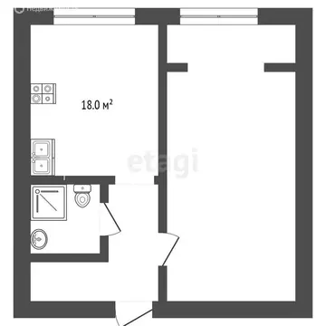 1-комнатная квартира: Нальчик, улица Тлостанова, 28 (53.2 м)