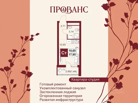 1-к кв. Пензенская область, Пенза Тепличный мкр, Прованс жилой ...