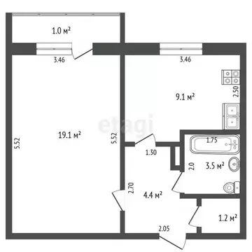 1-к кв. Мордовия, Саранск ул. Комарова, 14 (37.3 м)
