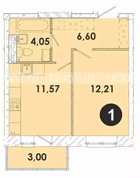 1-к кв. Иркутская область, Иркутский муниципальный округ, пос. ...