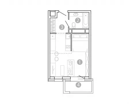 1-к кв. Забайкальский край, Чита 1-я Коллективная ул., 6 СТР (30.24 м)