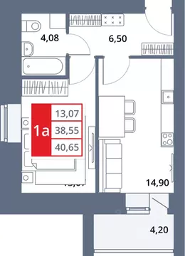 1-к кв. Башкортостан, Октябрьский 33-й мкр,  (40.65 м)