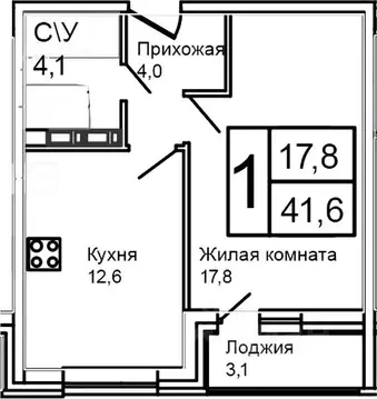 1-к кв. Москва, Москва, Троицк  (38.5 м)