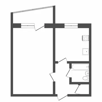 1-комнатная квартира: Тюмень, Ялуторовская улица, 12 (33.9 м)