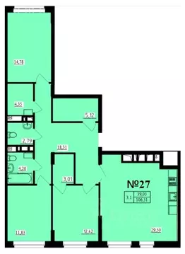 3-к кв. Тульская область, Тула пер. Шевченко, 5 (106.3 м)