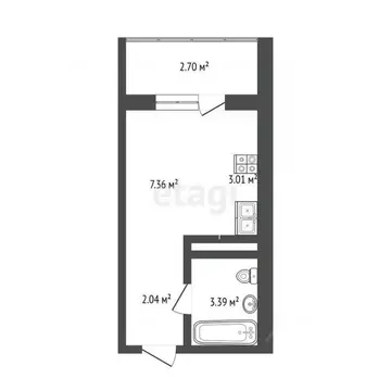 Студия Тюменская область, Тюмень ул. Новоселов, 117 (15.8 м)