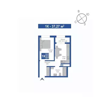 1-к кв. Крым, Джанкой  (35.98 м)