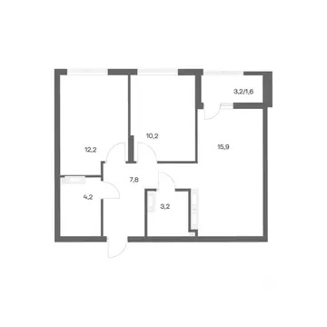 2-к кв. Калининградская область, Калининград ул. Юрия Гагарина, 30 ...