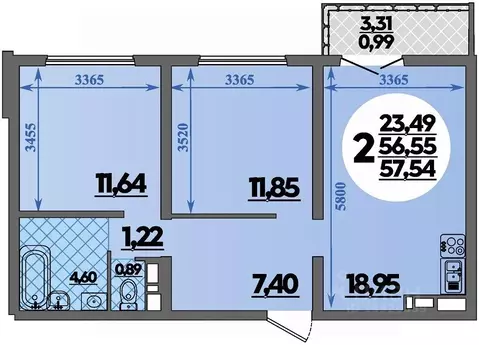 2-к кв. Краснодарский край, Новороссийск Город у Моря жилой комплекс ...