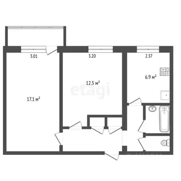 2-к кв. Камчатский край, Петропавловск-Камчатский ул. Савченко, 9 ...