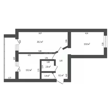 2-к кв. Амурская область, Благовещенск Конная ул., 33 (61.5 м)