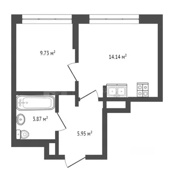 1-к кв. Тюменская область, Тюмень Юнион жилой комплекс (33.69 м)