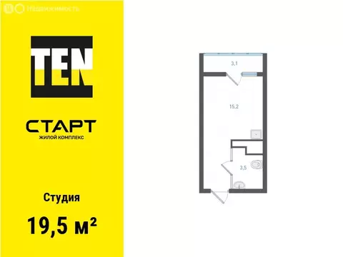 Квартира-студия: Екатеринбург, микрорайон Академический, 4-й квартал ...