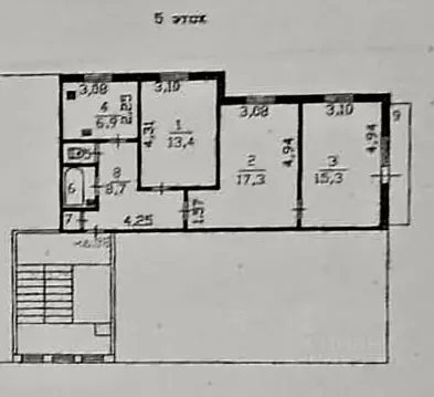 3-к кв. Ленинградская область, Тосненский район, Нурминское с/пос, д. ...