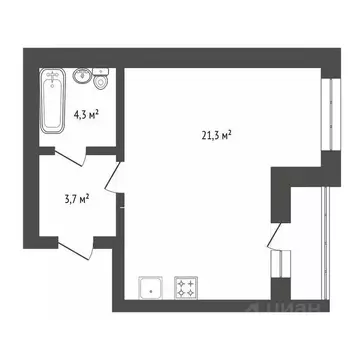 1-к кв. Башкортостан, Уфа Революционная ул., 70 (45.5 м)