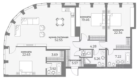 4-к кв. Москва Дружинниковская ул., 15А (150.7 м)