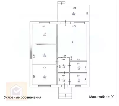 Дом в Крым, Евпатория ул. Петра Григоренко, 2 (100 м)