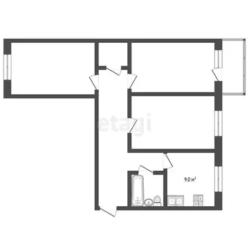 3-комнатная квартира: Сергиев Посад, Ярославское шоссе, 8Б (78.8 м)