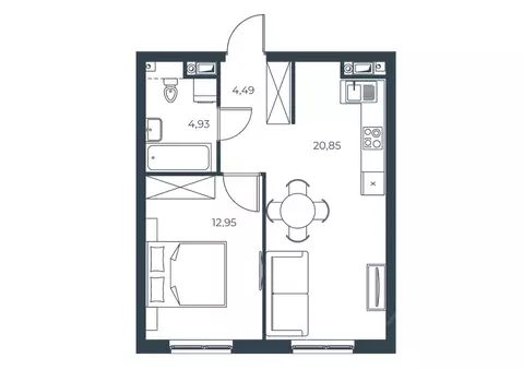 1-к кв. Астраханская область, Астрахань Татарская Слобода кв-л,  ...