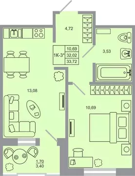 1-к кв. Ленинградская область, Всеволожский район, пос. Бугры Стороны ...