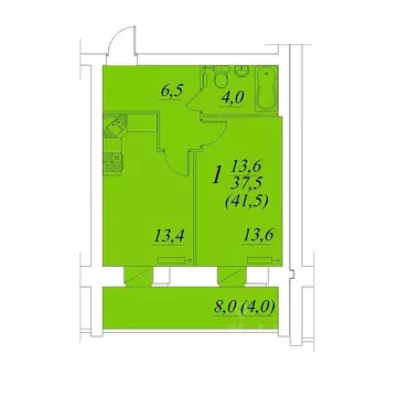 1-к кв. Вологодская область, Вологда Южный мкр,  (41.5 м)