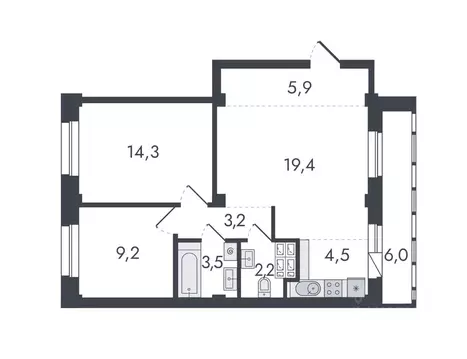 3-к кв. Кировская область, Киров ул. Чистопрудненская, 13 (68.2 м)
