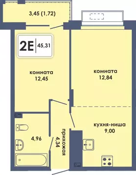 2-к кв. Пермский край, Пермь Камская Долина мкр, Аксиома жилой ...