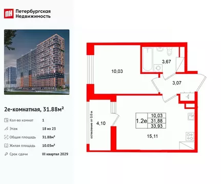 1-к кв. Ленинградская область, Всеволожский район, Свердловское ...
