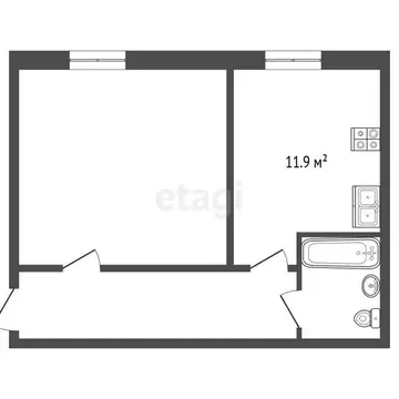 1-комнатная квартира: Нальчик, улица Хужокова, 91 (43.2 м)
