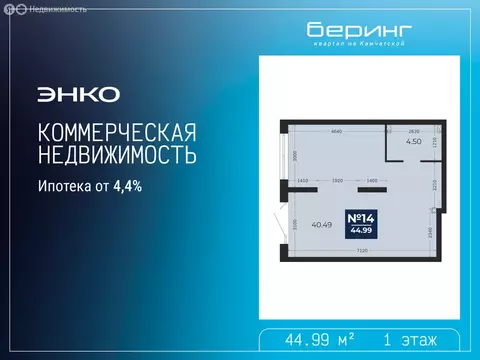 Помещение свободного назначения (44.99 м)