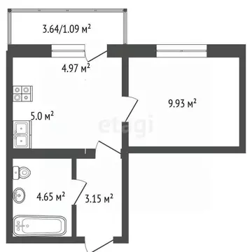 1-к кв. Краснодарский край, Анапа ул. Ленина, 243 (30.0 м)